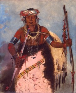 Notch-ee-níng-a, Sem Coração, (chamado Nuvem Branca), chefe da tribo de George Catlin