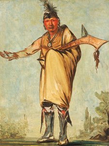 Náw-káw, Wood, ex-chefe da tribo, 1828. de George Catlin