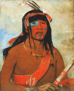 O-tá-wah, The Ottaway, a Warrior, 1835. de George Catlin
