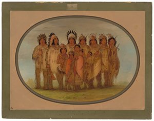 Índios Ojibbeway em Paris de George Catlin