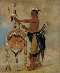 Pash-ee-pa-hó, Pequeno Chefe Esfaqueador, um Venerável Chefe Sauk de George Catlin