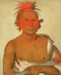 Pash-ee-pa-hó, Pequeno Chefe Esfaqueador, o Mais Novo, um dos bravos de Black Hawk de George Catlin