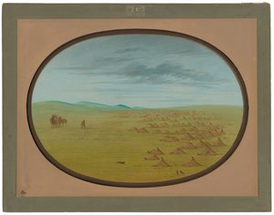 Aldeia de Prairie Dog de George Catlin