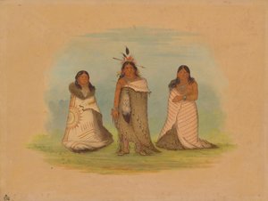 Índios Puncah, 1861. de George Catlin