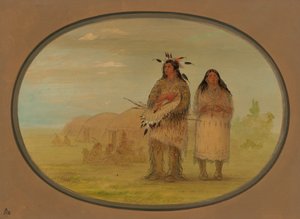 Chefe Riccaree e sua esposa, 18611869. de George Catlin