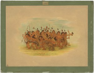 Dança do couro cabeludo - Sioux de George Catlin