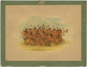 Dança do couro cabeludo - Sioux de George Catlin