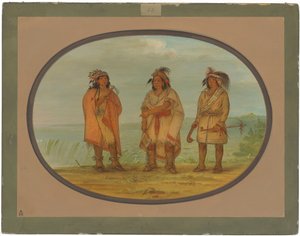 Chefe seneca, Red Jacket, com dois guerreiros de George Catlin