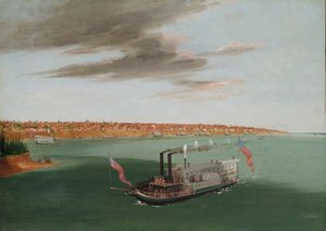 St. Louis vista do rio abaixo de George Catlin