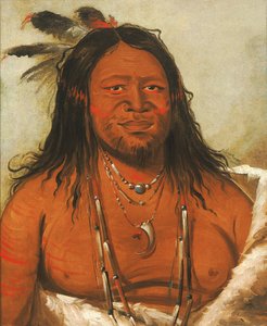 Ta-wáh-que-nah, Montanha das Rochas, Segundo Chefe da Tribo de George Catlin