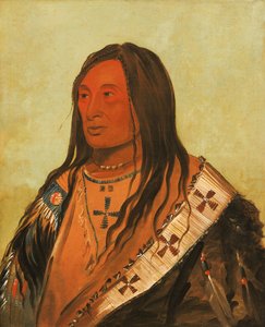 Táh-zee-keh-dá-cha, Torn Belly, a Distinguished Brave, 1832. de George Catlin