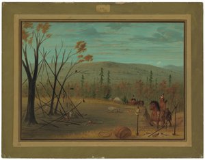 Os irmãos Cheyenne retornando de sua caçada de outono de George Catlin
