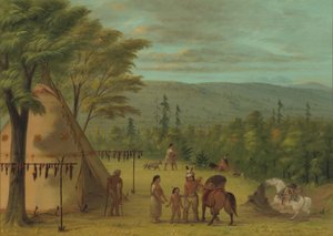 Os irmãos Cheyenne iniciando sua caçada de outono, 18611869. de George Catlin