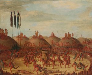 A última corrida, Cerimónia de Mandan O-kee-pa de George Catlin