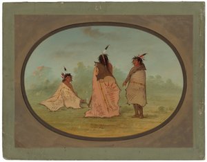 Três Homens Blackfoot de George Catlin