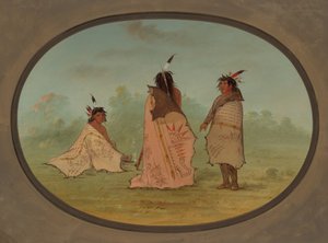 Três Homens Blackfoot, 18551869. de George Catlin