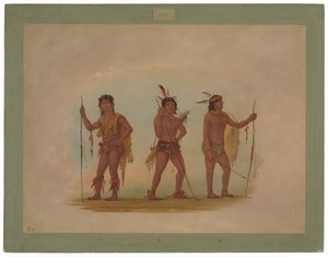 Três homens de Chaymas de George Catlin