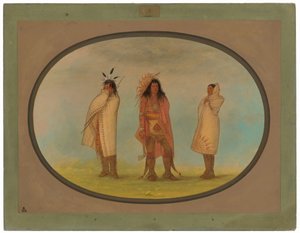 Três índios iroqueses de George Catlin