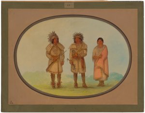 Três índios de Peoria de George Catlin