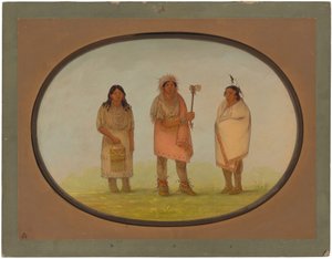 Três índios Piankeshaw de George Catlin