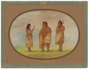 Três índios Potawatomi de George Catlin
