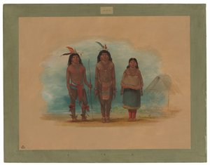 Três índios Taruma de George Catlin