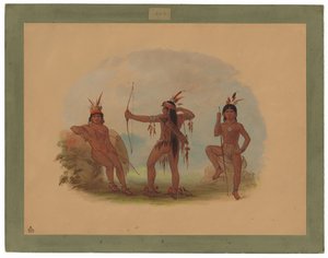 Três índios Woyaway de George Catlin