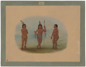 Três jovens Tobos de George Catlin