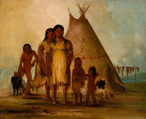 Duas raparigas comanches de George Catlin