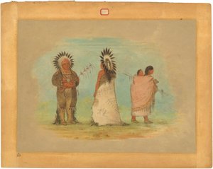 Dois chefes Ottoe e uma mulher de George Catlin