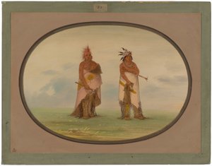 Dois índios norte-americanos não identificados de George Catlin