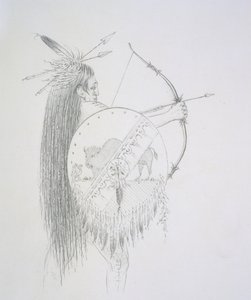 Un-ha-hon-she-kaw (As unhas dos dedos longos) 1852 de George Catlin