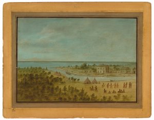 Vista de Chicago em 1837 de George Catlin