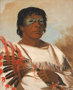 Wah-pe-kée-suck, White Cloud (chamado o Profeta), conselheiro de Black Hawk de George Catlin