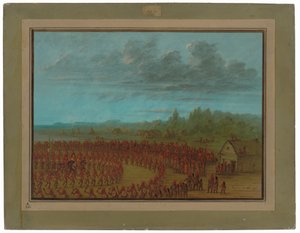 Dança de Guerra dos Saukies de George Catlin