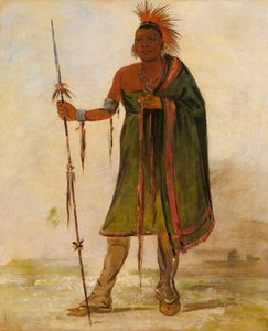 Wash-ím-pe-shee, Louco, um Distinto Guerreiro, 1834. de George Catlin