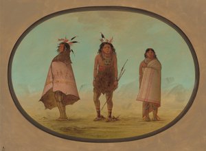 Yntah Curandeiro, um Guerreiro e uma Mulher, 18551869. de George Catlin