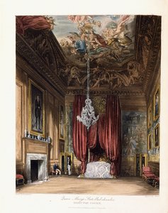 Cama do estado da rainha Mary, Hampton Court, 1819