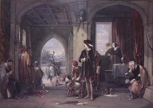 The Rivals Departure (wc no papel) de George Cattermole