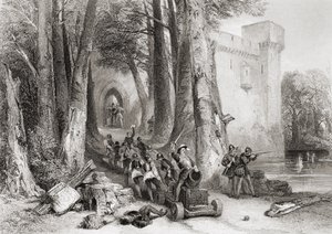 O Cerco da Casa Lathom, 1644, gravado por W. Topham