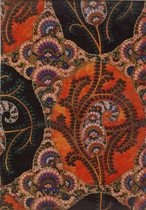 Design de tecido para xales Paisley, c.1871