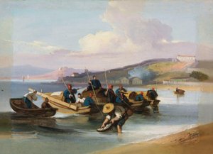 Cena chinesa, pescadores de George Chinnery