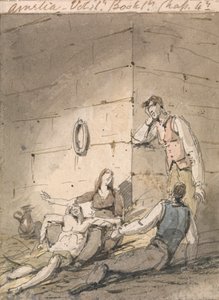 Ilustração para a Amelia de Fielding de George Chinnery