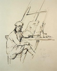 Auto-retrato (caneta e tinta sobre papel) de George Chinnery