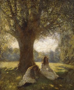 A Shady Spot, c.1920 (óleo sobre tela) de George Clausen