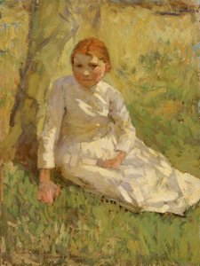 Garota em um campo, 1897. de George Clausen