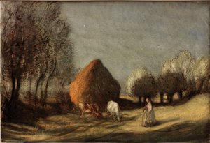 Hayfield, Widdington (cor do corpo) de George Clausen
