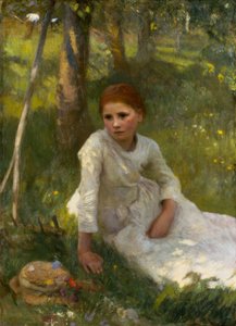 Meio-dia no Hayfield de George Clausen