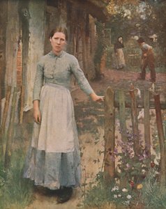 A menina no portão, 1889, c1930.
