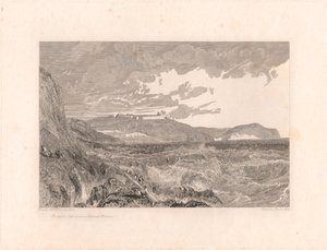 Castelo de Pendennis e Entrada do Porto de Falmouth de George Cooke